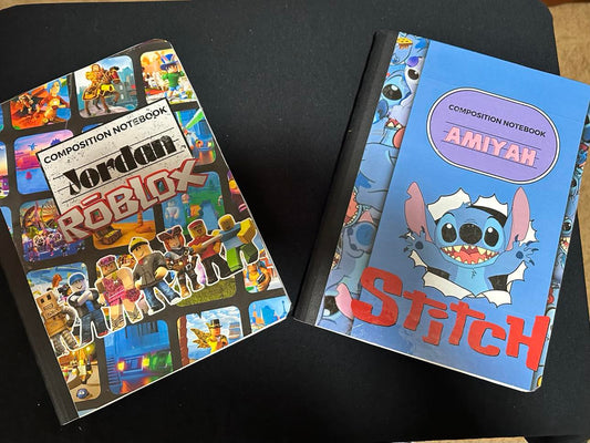 Custom Composition Notebooks – Your Design, Your Vibe Front & Back