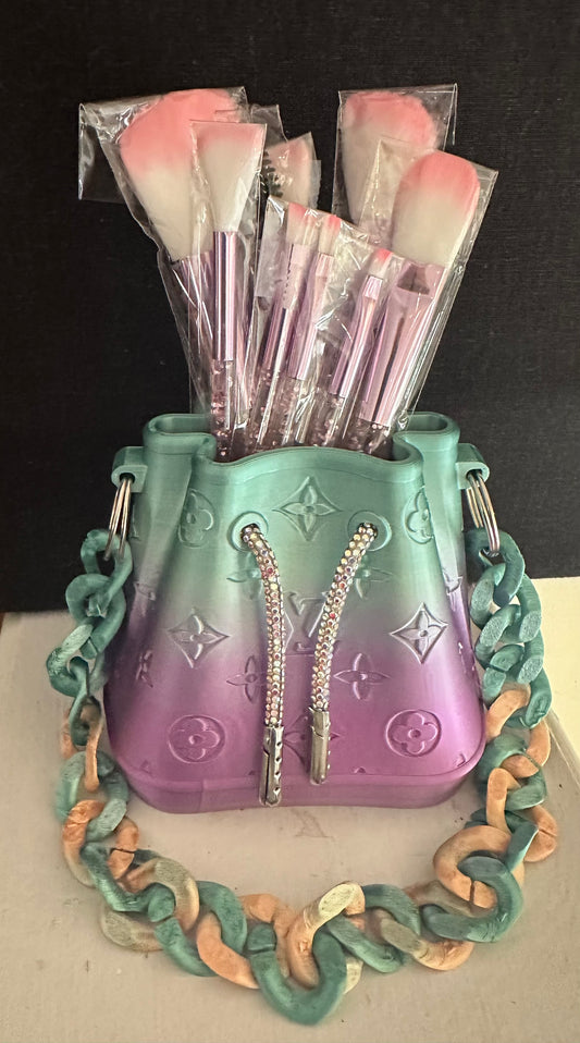 LV Bag with Make Up Brushes